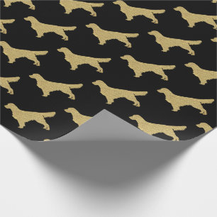 Golden retriever   Gold glitter Wrapping Paper