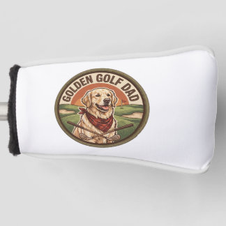 Golden Retriever Golf Dad Putter Cover Custom Gift