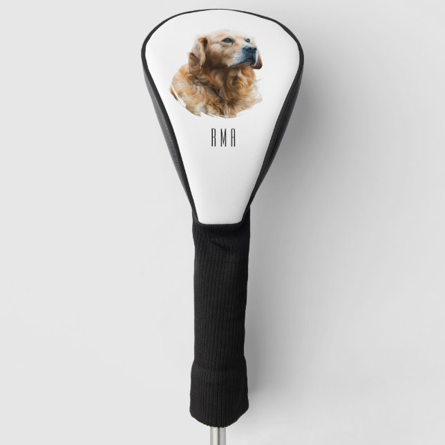 Golden Retriever Golf Head Cover (Front)