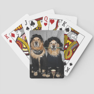 Golden Retriever Goth Style Playing Cards