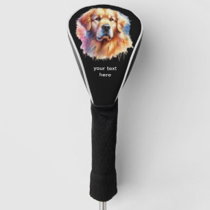 Golden Retriever Grace: Watercolor Elegance Golf Head Cover