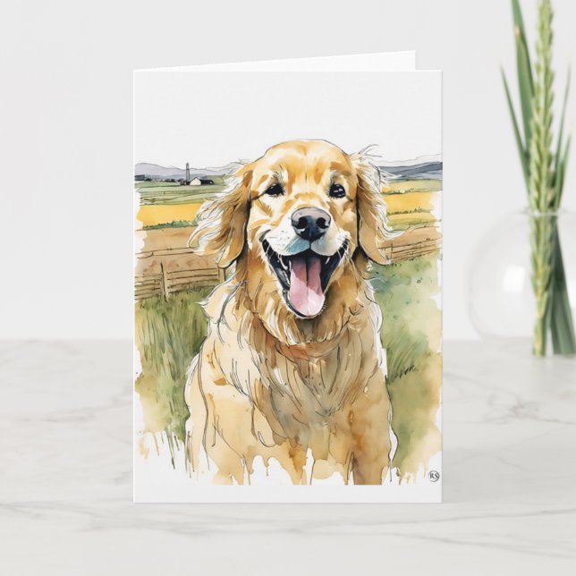 Golden Retriever Greeting Card (Front)