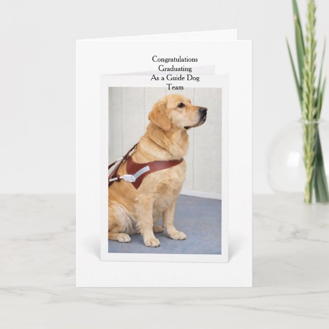 Golden Retriever Guide Dog Graduation Card (Front)