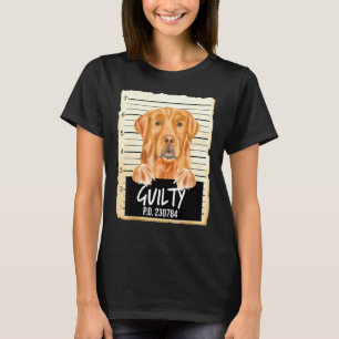 Golden Retriever Guilty Dog Mugshot T-Shirt