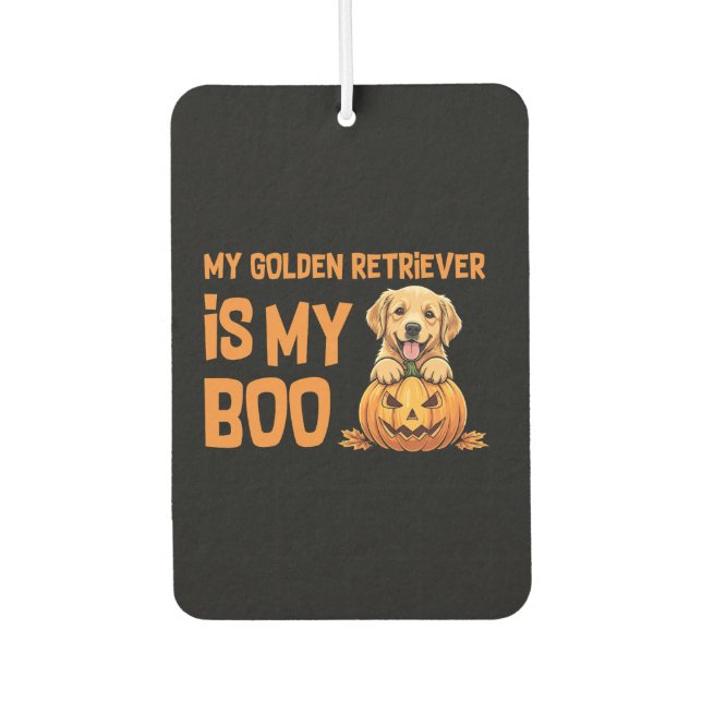 Golden Retriever Halloween Air Freshener (Front)