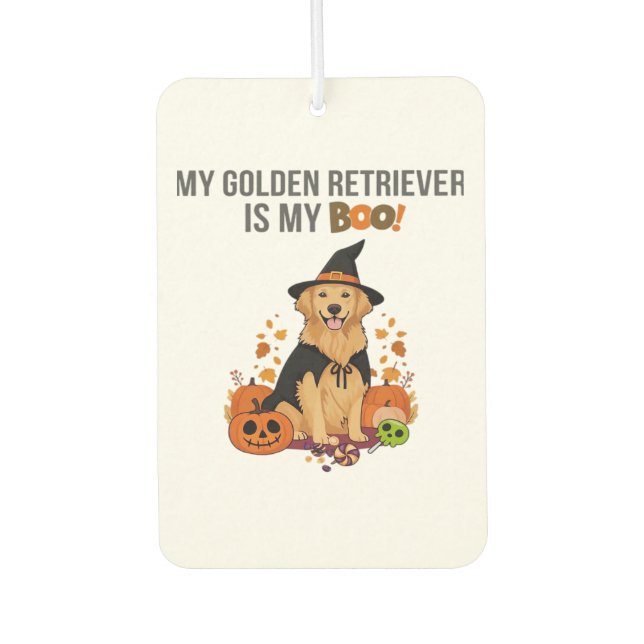 Golden Retriever Halloween Dog  My Golden Retrieve Air Freshener (Front)