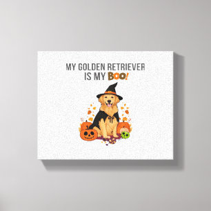 Golden Retriever Halloween Dog  My Golden Retrieve Canvas Print