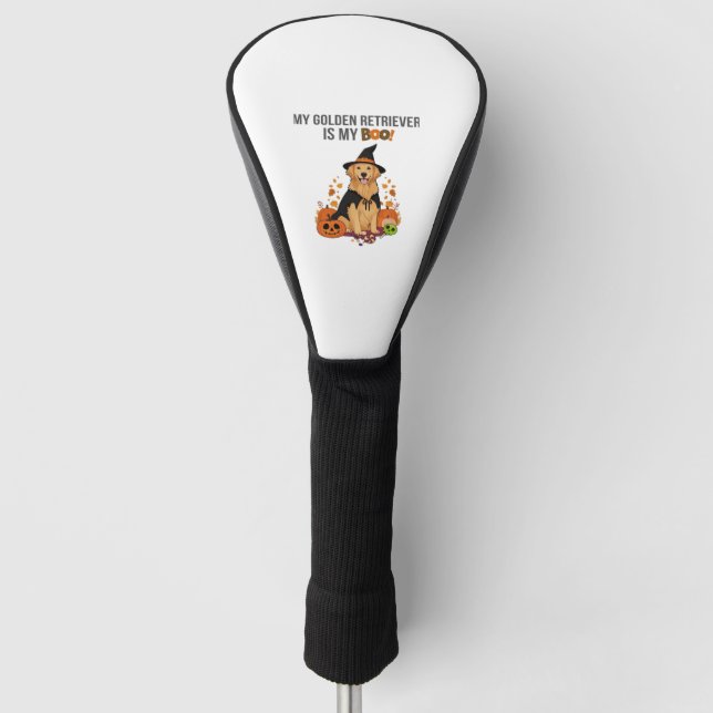Golden Retriever Halloween Dog  My Golden Retrieve Golf Head Cover (Front)