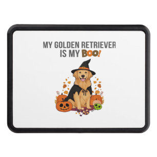 Golden Retriever Halloween Dog  My Golden Retrieve Trailer Hitch Cover