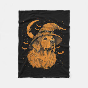 Golden Retriever Halloween Funny Dog Mum Wizard Fleece Blanket