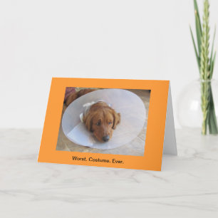 Golden Retriever Halloween Greeting Card  Cone