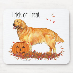 Golden Retriever Halloween Mouse Pad