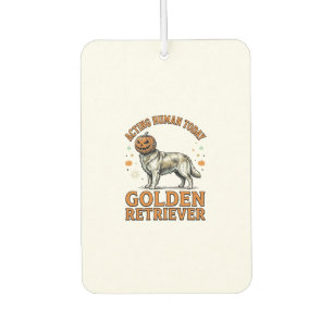 Golden Retriever Halloween Pumpkin Dog Costume Shi Air Freshener
