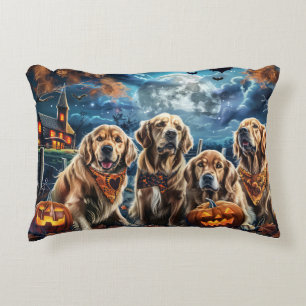 Golden Retriever Halloween Spooky  Accent Pillow