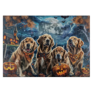 Golden Retriever Halloween Spooky Cutting Board