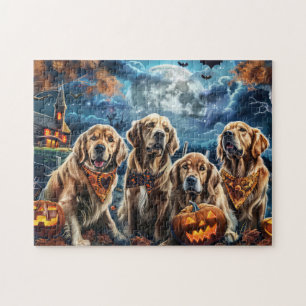 Golden Retriever Halloween Spooky  Jigsaw Puzzle
