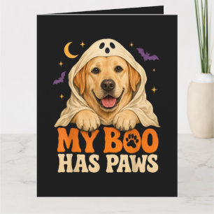 Golden Retriever Halloween Spooky Paws Card