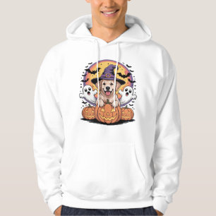 Golden Retriever Halloween Witch Dog Classic T-Shi Hoodie