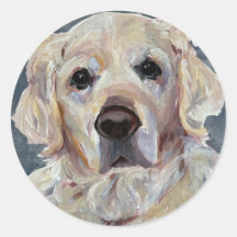 Golden Retriever Hand-Painted on Canvas