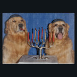 Golden Retriever Hanukkah Menorah Lighting Cutting Board<br><div class="desc">This cutting board features golden retrievers wearing yarmulkes lighting the menorah for Hanukkah.</div>