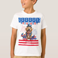 Golden Retriever Happy 4Th Of July US Independence