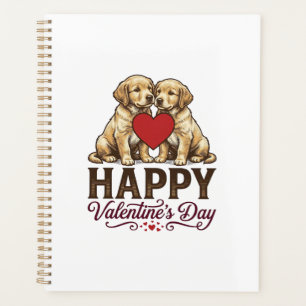 Golden Retriever Happy Valentine’s Day Planner