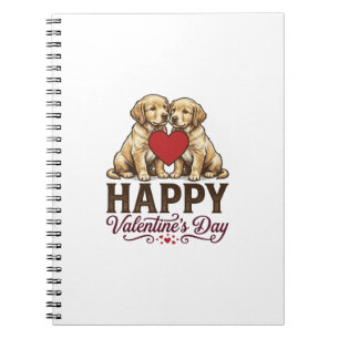 Golden Retriever Happy Valentines Day Notebook