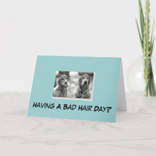 Golden Retriever Having A Bad Hair Greeting Card
