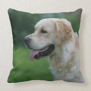 Golden Retriever Headshot 2 2 Throw Pillow