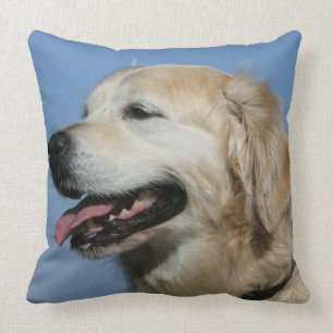 Golden Retriever Headshot 4 Throw Pillow