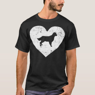Golden Retriever Heart Silhouette Valentines Day T-Shirt