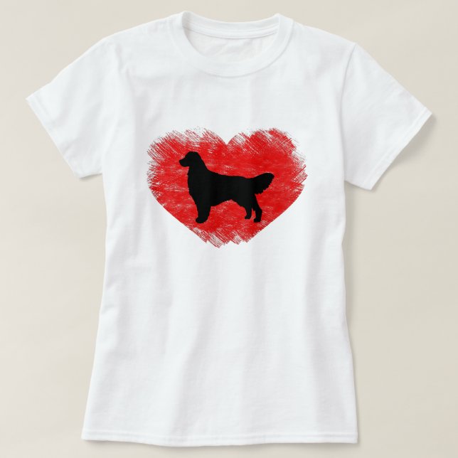 Golden Retriever Heart T-Shirt (Design Front)