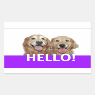 Golden Retriever Hello Sticker