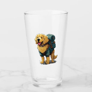 Golden Retriever Hiking and Camping  Glass