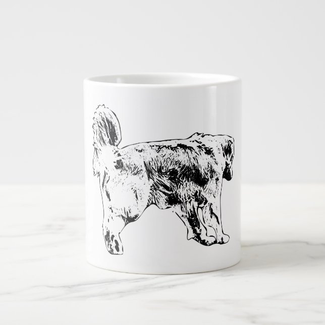 Golden Retriever Holiday Brew Large Coffee Mug (Front)