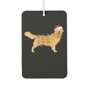 Golden Retriever Holiday Christmas Light Essential Air Freshener