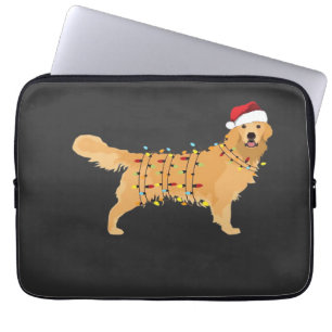 Golden Retriever Holiday Christmas Light Essential Laptop Sleeve