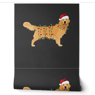 Golden Retriever Holiday Christmas Light Essential Wallpaper