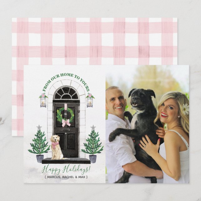 Golden Retriever Holiday Photo Card (Front/Back)