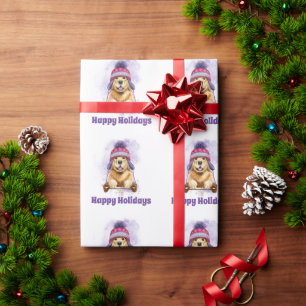 Golden Retriever Holiday Wrapping Paper