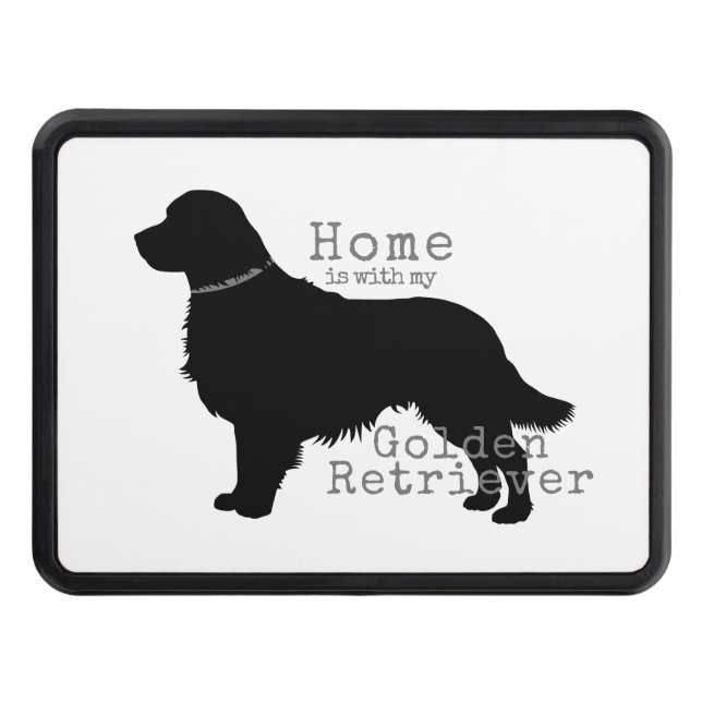 Golden Retriever Home is with my Golden Trailer Hitch Cover (Front)