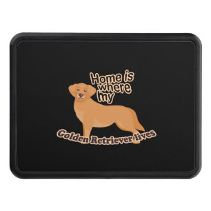 Golden Retriever Home Trailer Hitch Cover