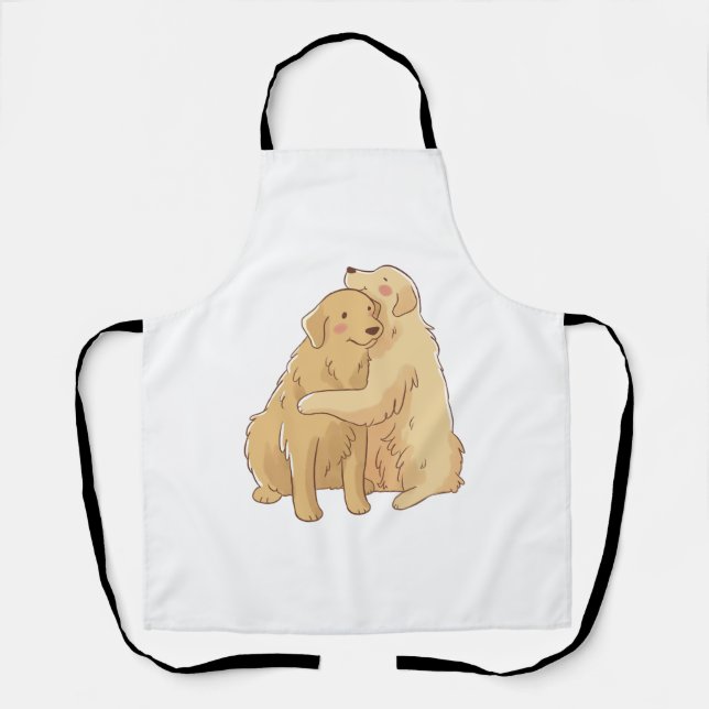 Golden Retriever hug    Apron (Front)