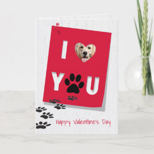 Golden Retriever I Love You Valentine Holiday Card