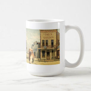 Golden Retriever In AWestern Town Mug