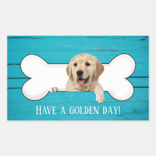 Golden Retriever in dog bone Sticker