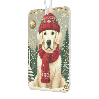 Golden Retriever in Festive Sweater - Cozy Christm Air Freshener