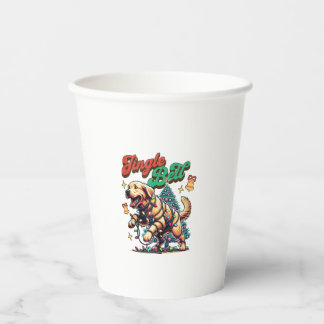 Golden Retriever Jingle Bell Santa Christmas Holid Paper Cups