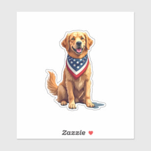 Golden Retriever July 4th Vintage Patriotic Tee 2