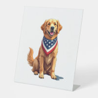 Golden Retriever July 4th Vintage Patriotic Tee 2